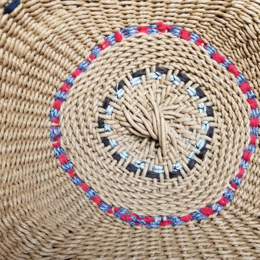 BOHEMIAN RAFFIA HANDMADE STYLE WOVEN HANDBAG - Picture 6 of 7